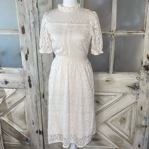 Manteau Los Angeles lace dress size small off white